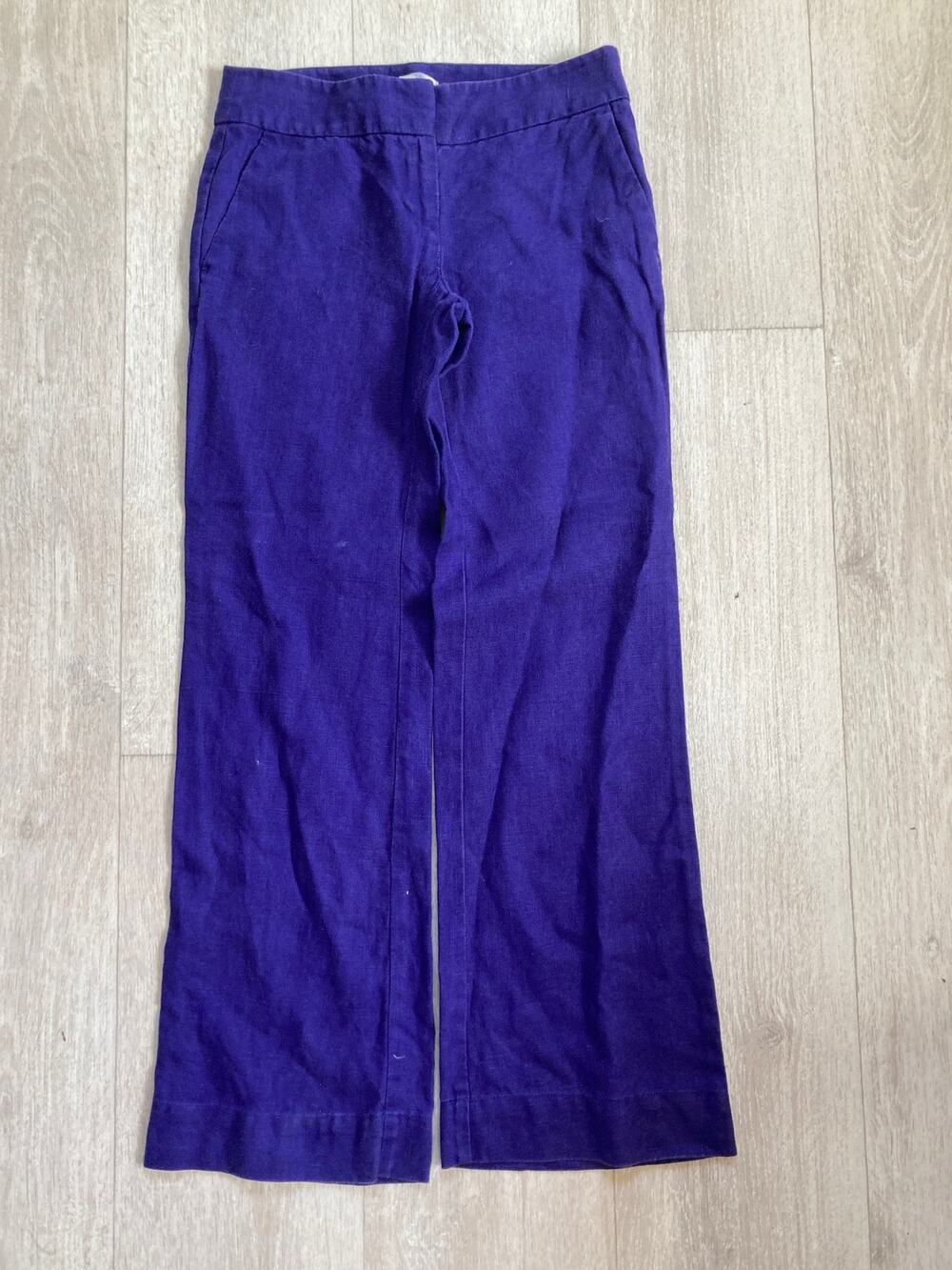 LOFT Purple Linen Pants, Size 00P